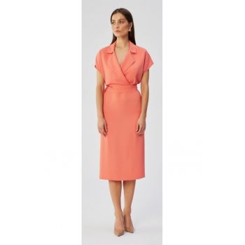 Rochie midi cu guler -