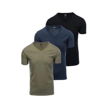 Set de tricouri uni de bumbac - 3 piese