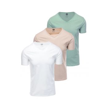 Set de tricouri uni de bumbac - 3 piese