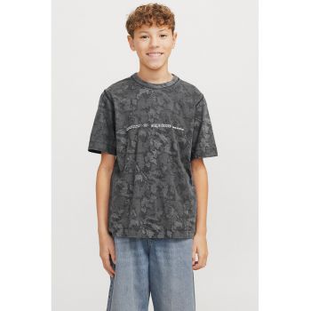 Tricou de bumbac cu model camuflaj