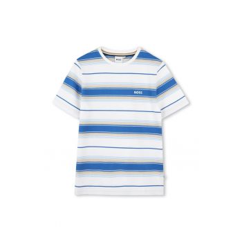 Tricou din bumbac cu model in dungi