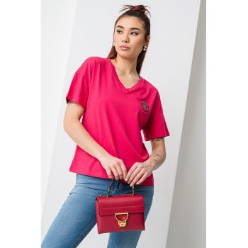 Tricou lejer cu decolteu in V