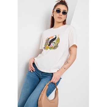 Tricou lejer cu strasuri