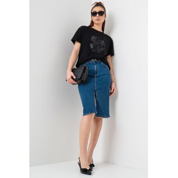 Tricou lejer cu strasuri
