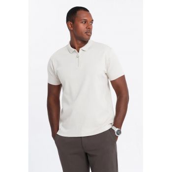 Tricou polo cu fenta cu fermoar