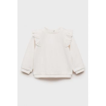 Bluza de trening din bumbac cu volane