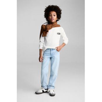 Bluza din bumbac cu model text