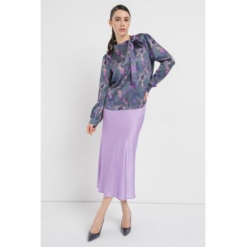 Bluza satinata cu model cu fluturi Calenta
