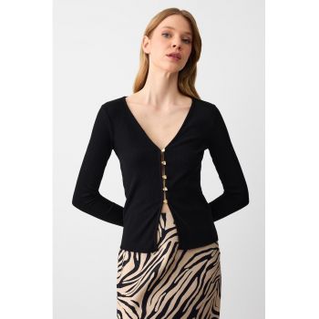Bluza uni cu decolteu in V
