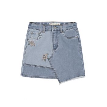 Fusta de denim cu terminatie asimetrica