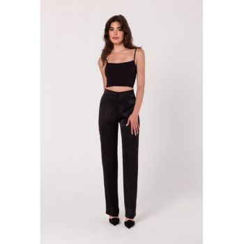 Pantaloni cu croiala dreapta -  Negru