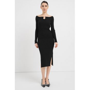 Rochie cambrata cu decolteu barcuta Flimt