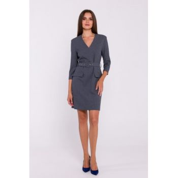 Rochie simpla cu curea in talie