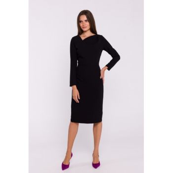 Rochie tip creion cu decolteu asimetric