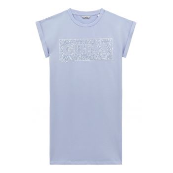 Rochie-tricou cu maneci rulate