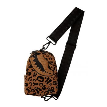 Rucsac cu model animal print Chenille Cheetah