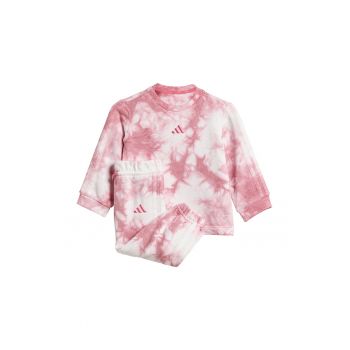 Set de bluza de trening cu model tie-dye si pantaloni de trening