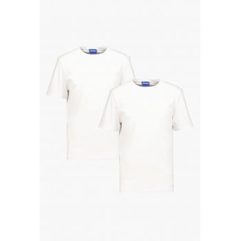 Set de tricouri de bumbac cu decolteu la baza gatului - 2 piese