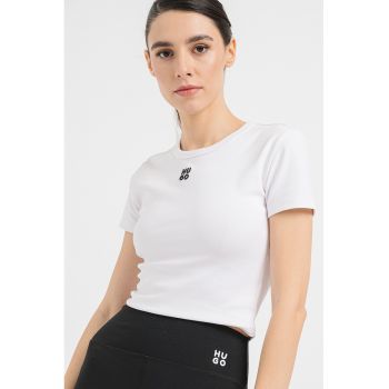 Tricou crop cu croiala slim-fit Delanor