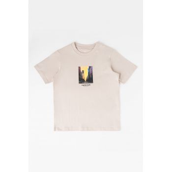 Tricou de bumbac cu model grafic