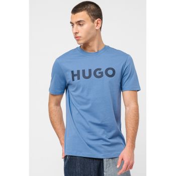 Tricou regular fit cu logo contrastant Dulivio