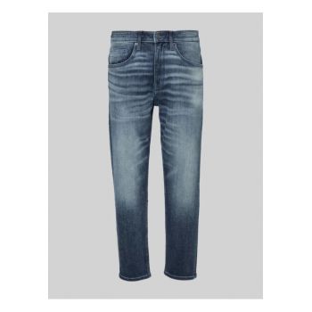Blugi barbati Mauro cu aspect decolorat - croiala Conica -  Albastru inchis - W30 L32
