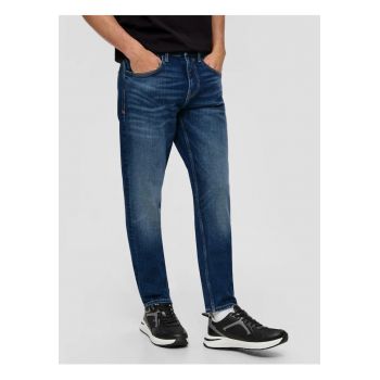 Blugi barbati - Shawn - cu talie medie - croiala Regular fit - Tapered Leg -  Albastru inchis