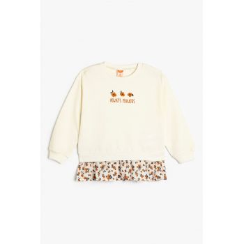 Bluza de trening cu garnitura cu volan