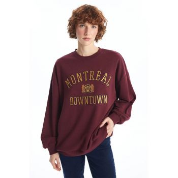 Bluza de trening din amestec de bumbac cu decolteu la baza gatului