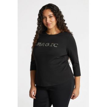 Bluza din amestec de bumbac cu paiete