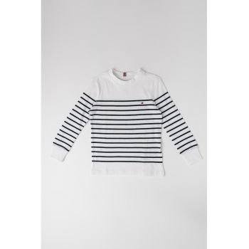 Bluza din bumbac organic cu model in dungi