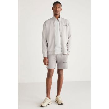 Bluza lejera de trening cu fermoar