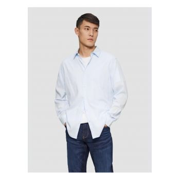 Camasa barbati cu maneca lunga - din bumbac - croiala Regular fit -  Albastru deschis
