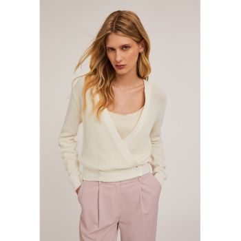 Cardigan tricotat de bumbac