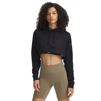 Hanorac crop din material terry cu maneci cazute Icon