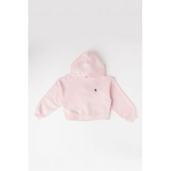 Hanorac din amestec de bumbac organic cu broderie logo