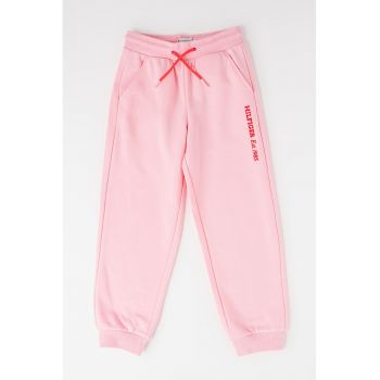 Pantaloni de trening din amestec de bumbac organic cu buzunare laterale