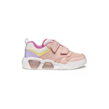 Pantofi sport cu velcro si garnituri din piele ecologica
