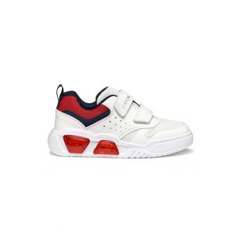 Pantofi sport cu velcro si segmente de material sintetic