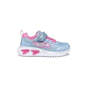Pantofi sport de plasa cu velcro si garnituri din material sintetic