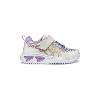 Pantofi sport de plasa cu velcro si garnituri din material sintetic