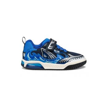 Pantofi sport din material textil cu velcro si garnituri sintetice