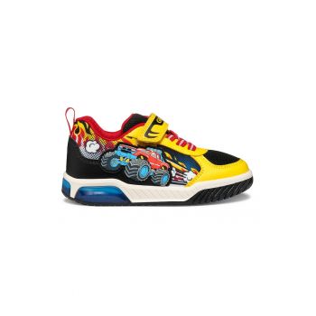 Pantofi sport din material textil cu velcro si garnituri sintetice