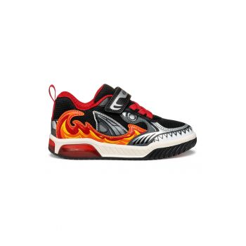 Pantofi sport din material textil cu velcro si garnituri sintetice
