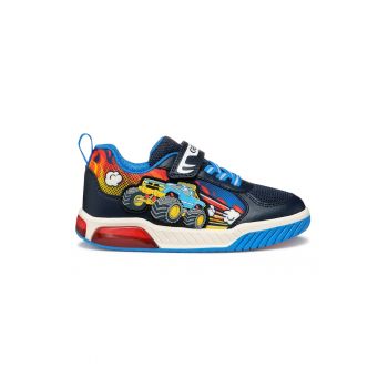 Pantofi sport din material textil cu velcro si garnituri sintetice