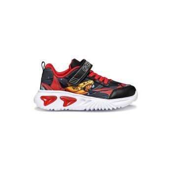 Pantofi sport din piele ecologica si plasa cu inchidere velcro