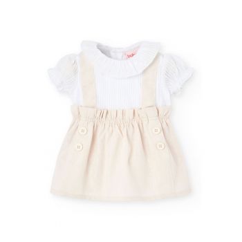 Set de rochie din amestec de in si chiloti