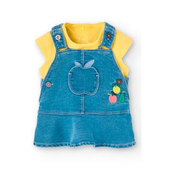 Set de sarafan si tricou uni - 2 piese
