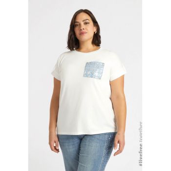 Tricou din amestec de bumbac cu detaliu grafic