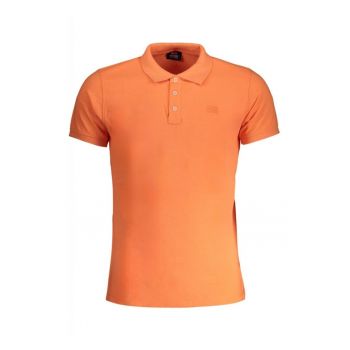Tricou polo barbati - cu mini logo brodat - Regular fit -  Portocaliu de firma original